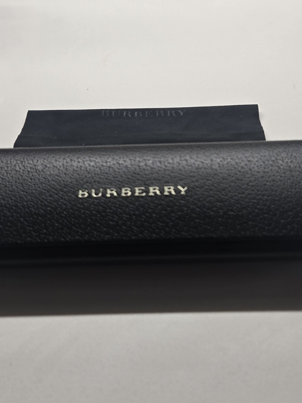 Burberry Black Leather Eyewear Case